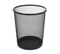Harbour Housewares Round Metal Mesh Waste Paper Bin - 23.5 x 26.5cm Black Office Waste Bin, Wire Mesh Rubbish Bin for Home, Bedroom, Bathroom, Kitchen, Desk, Study & Workplace