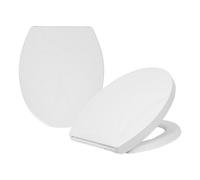 Harbour Housewares Round Soft Close Toilet Seat - White - Pack Of 2
