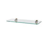 40cm Glass Floating Shelves Rounded Narrow Bathroom Storage Display Shelf Unit
