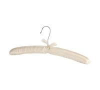 Harbour Housewares Satin Padded Hanger - 1x - White Coat Hangers Soft Cushioned Clothes Hanger 360 Degree Swivel Hook Wardrobe Organiser for Suit & Shirt Coathangers, Garment & Dress Hangers