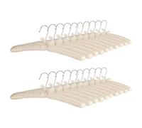 Harbour Housewares Satin Padded Hangers - 20x White - Soft Cushioned Coat Hangers for Suits & Shirts, Garments & Dresses