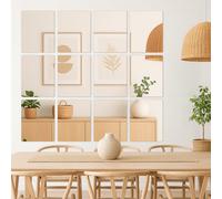 Harbour Housewares Self Adhesive Glass Wall Mirrors - 30 X 40Cm - Pack Of 12