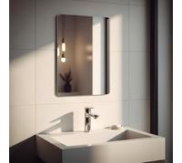 Harbour Housewares Self Adhesive Wall Mirror - 30 x 40cm - 1x Rectangular Wall Mounted Frameless Stick On Vanity Mirror Tiles for Bathroom Shower Toilet Bedroom Living Room Hallway Gym Adhesive Tiles