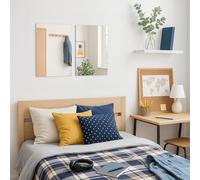 Harbour Housewares Self Adhesive Wall Mirror - 30 x 40cm - 2x Rectangular Wall Mounted Frameless Stick On Vanity Mirror Tiles for Bathroom Shower Toilet Bedroom Living Room Hallway Gym Adhesive Tiles