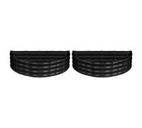 Harbour Housewares Semicircular Galvanised Steel Raised Garden Beds - 120cm x 60cm - Pack of 2 in Black | Size: 120 cm x 60 cm Harbour Housewares Black 120 cm x 60 cm