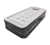 Harbour Housewares Single Airbed With Removable Electric Pump - Black/grey