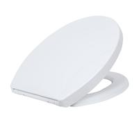 Harbour Housewares Soft Close Toilet Seat for Oval Toilets - White - Anti-Bac...