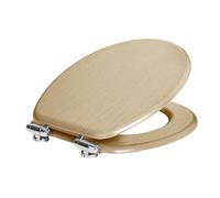 Soft Close Wooden Toilet Seat - Light Oak