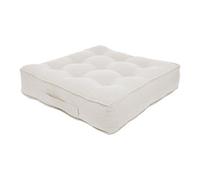 Harbour Housewares Armchair Booster Cushion - 50 x 50cm Extra Thick Orthopaedic Seat Pad, Chair Riser Support Cushion with Carry Handle & Removable Washable Cover - Cream