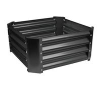 Harbour Housewares Square Galvanised Steel Raised Garden Bed - 60Cm X 60Cm - Anthracite