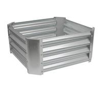 Harbour Housewares Square Galvanised Steel Raised Garden Bed - 60Cm X 60Cm - Silver
