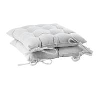 Harbour Housewares Square Garden Chair Seat Cushions - Grey - Pack Of 2