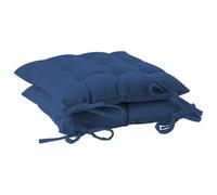 Harbour Housewares Square Garden Chair Seat Cushions - Navy - Pack Of 2