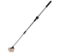 Harbour Housewares Telescopic Long Handle Weed Brush - 125Cm - Chrome/black