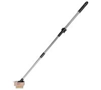 Harbour Housewares Telescopic Long Handle Weed Brush - 125cm - Chrome/Black in Silver Harbour Housewares Silver