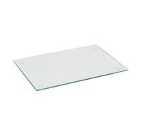 Harbour Housewares Tempered Glass Kitchen Chopping Board 40 x 30cm - Clear | Heat-Resistant Surface, Non-Porous, Stain & Odour Resistant, Easy-Clean Finish, Food Prep Surface, Worktop Protection