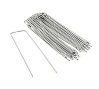 Harbour Housewares U-Shaped Weed Control Membrane Pegs - 6" (150mm) - Pack Of 100