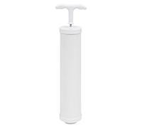 Harbour Housewares Vacuum Storage Bag Hand Pump 30cm with Nozzle - White | 8cm Universal Nozzle, T-Shaped Handle, Metal Piston Rod, Manual Vacuum Compression, Reusable Design, Travel-Friendly Size