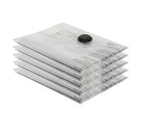 Harbour Housewares Vacuum Storage Bags - Large (60 x 80cm) - 5x Heavy Duty Reusable Plastic Clothes Duvet Bedding Travel Moving Packing Suction Space Saver Organiser Zip Lock Luggage Bag