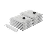 Harbour Housewares Vacuum Storage Bags with Hand Pump - Large (60 x 80cm) - 10x Heavy Duty Reusable Plastic Clothes Duvet Bedding Travel Moving Packing Space Saver Organiser Zip Lock Bag