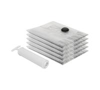 Harbour Housewares Vacuum Storage Bags with Hand Pump - Large (60 x 80cm) - 5x Heavy Duty Reusable Plastic Clothes Duvet Bedding Travel Moving Packing Space Saver Organiser Zip Lock Bag