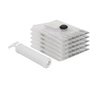 Harbour Housewares Vacuum Storage Bags with Hand Pump - Medium (50 x 70cm) - 5x Heavy Duty Reusable Plastic Clothes Duvet Bedding Travel Moving Packing Space Saver Organiser Zip Lock Bag