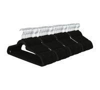 45cm Non-Slip ABS Velvet Hangers - Pack of 100 Harbour Housewares Black One Size
