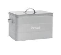 Harbour Housewares Vintage Metal Kitchen Bread Bin - Grey