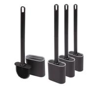 Harbour Housewares Wall-Mounted Toilet Brushes & Holders Set - Pack of 4 in Black Harbour Housewares Black