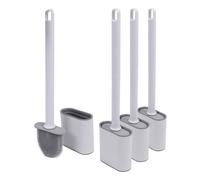 Harbour Housewares Wall-Mounted Toilet Brushes & Holders Set - Pack of 4 in White Harbour Housewares White
