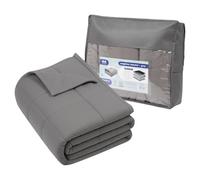 Harbour Housewares Weighted Blanket 6kg with Storage Bag - 125x180cm Grey Weight Blanket for Anxiety, Stress Relief & Deep Sleep - Soft Fabric Calming Throw with Glass Bead Filling