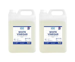 Harbour Housewares White Vinegar - 10L (2x 5L Bottles) - Food Grade 5% Spirit Distilled Vinegar for All-Purpose Cleaning, Pickling, Baking, Cooking, Laundry, Marinating, Stain Remover and Weed Killer