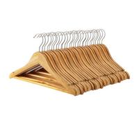 Harbour Housewares Wooden Children's Coat Hangers - Natural - Pack Of 30