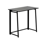 Harbour Housewares Wooden Folding Desk - Black - Pc Computer Workstation Contemporary Laptop Space Saving Foldable Wooden Desk