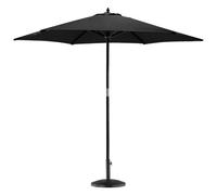 Harbour Housewares Wooden Garden Parasol & Base Set - 2.7M - Black
