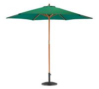Harbour Housewares Wooden Garden Parasol & Base Set - 2.7M - Green