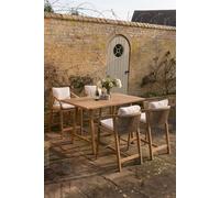 Harbour Lifestyle Quay 4 Seat Rectangular Bar Set In Linen in Light Beige Harbour Lifestyle Light Beige