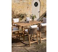 Harbour Lifestyle Quay 6 Seat Rectangular Bar Set In Linen in Light Beige Harbour Lifestyle Light Beige