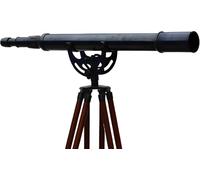 Harbour Master Vintage Solid Nautical Port Marine Navy Telescope Single Barrel Brass Antique Finish & Black (Single Barrel Telescope