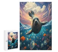 Harbour Seal 1000Pc Jigsaw Puzzles Suitable Adults Children Paisaje Edificio Jigsaws Festive Gathering Family Bonding Whimsical Design Great Gift Loved Ones 1000 PCS