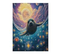 Harbour Seal 500 Piece Jigsaw Puzzle for Adults Teens Paisaje Edificio Dorm Room Decor Study Break Challenging Puzzle Great Gift for College 500 PCS