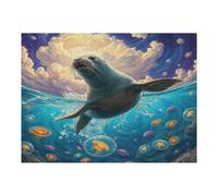 Harbour Seal 500 Piece Jigsaw Puzzle for Adults Teens Paisaje Edificio Jigsaw Stress Relief for Busy Lifestyles Colourful Challenge Great Gift Home Decor 500 PCS