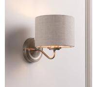 Harbour Studio Ayrshire Satin Natural Linen Effect Wired Led Wall Light