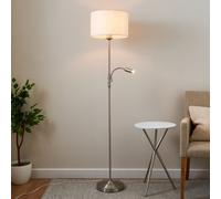 Harbour Studio Ayrshire Satin Natural Nickel Effect 2 Lights Led Mother & Child Floor Light