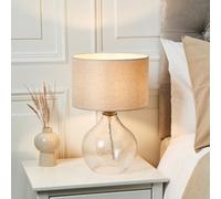 Harbour Studio Emre Hammered Teardrop Shiny Clear & Natural Table Lamp