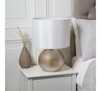 Harbour Studio Hemsby Spherical Satin Champagne & Ivory Antique Brass Effect Table Lamp