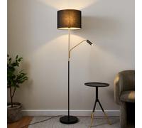Harbour Studio Kendall Satin Black Gold Effect 2 Lights Led Mother & Child Floor Light