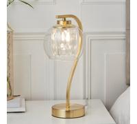 Harbour Studio Mallorie Round Satin Gold Effect Table Lamp