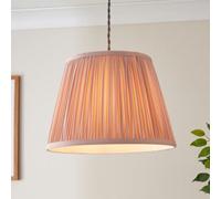 Harbour Studio Serena Blush Cotton Effect Pleated Conical Lamp Shade (D)30Cm