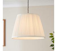 Harbour Studio Serena Ivory Cotton Effect Pleated Conical Lamp Shade (D)30Cm